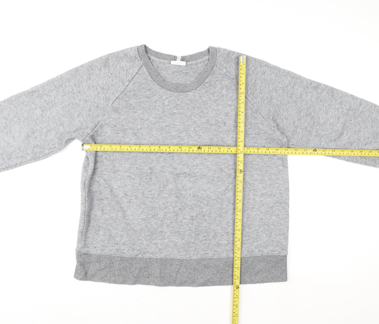 Next Grey Knit Crew Neck Pullover Sweatshirt Unisex Adults Size 14