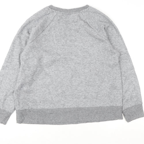 Next Grey Knit Crew Neck Pullover Sweatshirt Unisex Adults Size 14