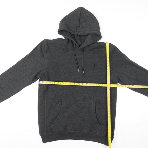 Next Men's Grey Pullover Hoodie Size M Regular Fit Cotton Blend