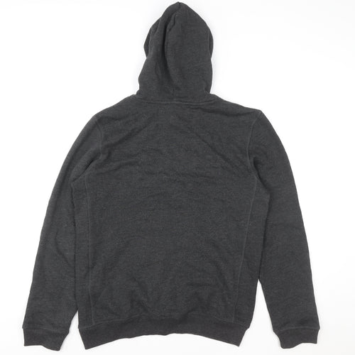 Next Men's Grey Pullover Hoodie Size M Regular Fit Cotton Blend