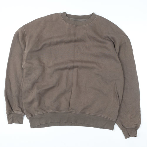Cotton On Men's Brown Crew Neck Pullover Sweatshirt Size S