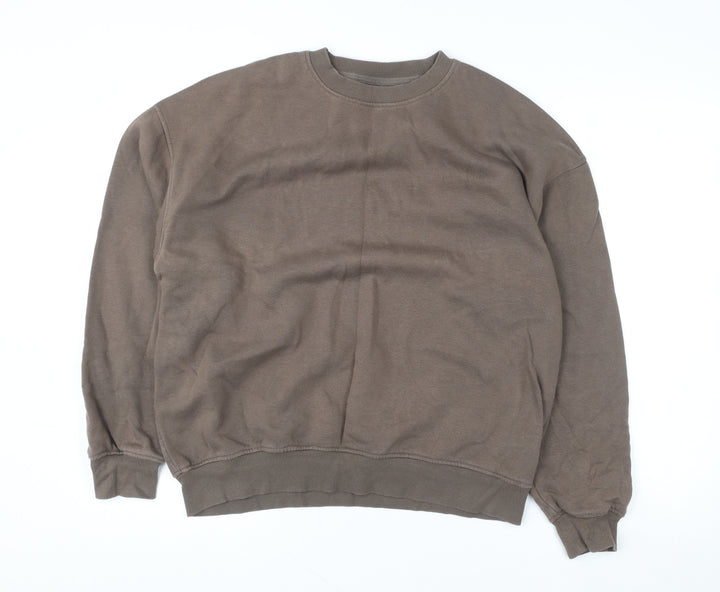 Cotton On Men's Brown Crew Neck Pullover Sweatshirt Size S