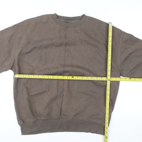 Cotton On Men's Brown Crew Neck Pullover Sweatshirt Size S