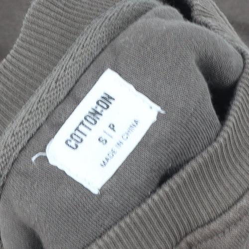 Cotton On Men's Brown Crew Neck Pullover Sweatshirt Size S