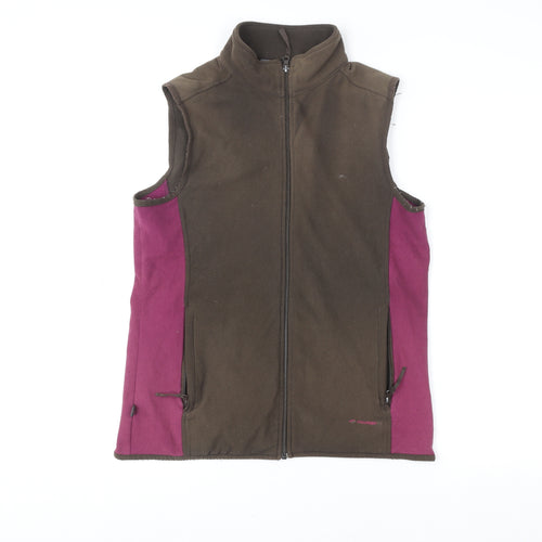 Mountainlife Women Brown Soft Shell Fleece Waistcoat Size 12
