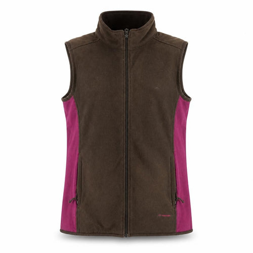 Mountainlife Women Brown Soft Shell Fleece Waistcoat Size 12