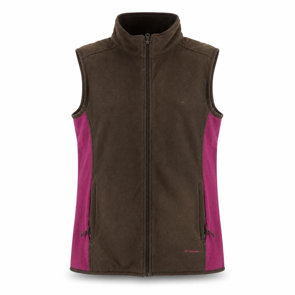 Mountainlife Women Brown Soft Shell Fleece Waistcoat Size 12