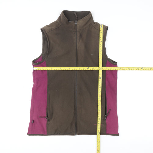 Mountainlife Women Brown Soft Shell Fleece Waistcoat Size 12