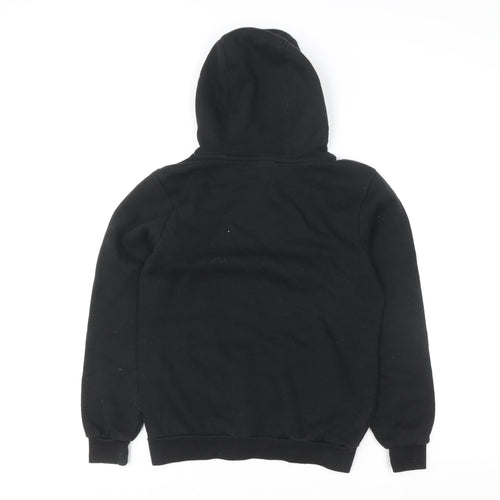Slazenger Boys Black Pullover Hoodie 13 Years Cotton Blend Casual