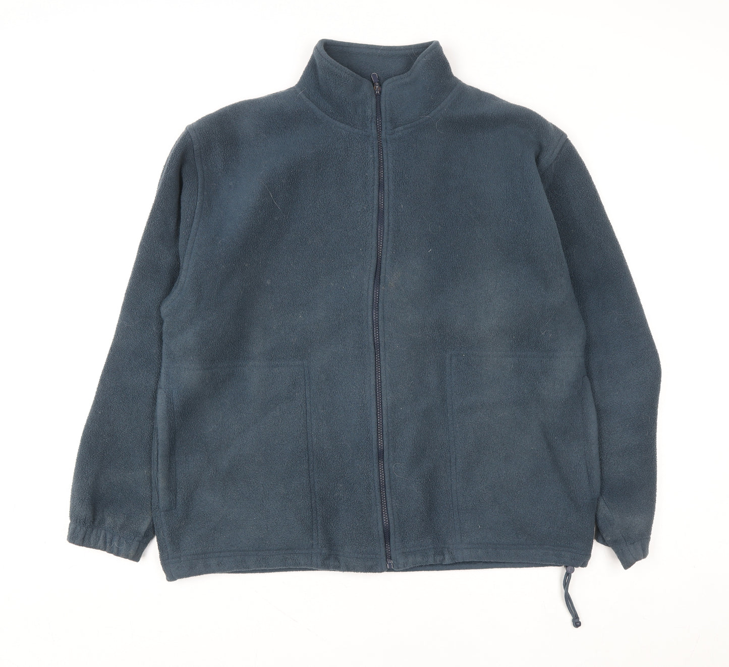 EWM Mens Blue Full Zip Fleece Jacket Size L Regular Fit Outdoor