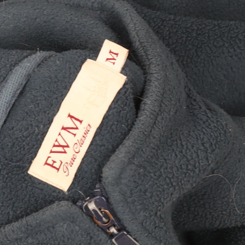 EWM Mens Blue Full Zip Fleece Jacket Size L Regular Fit Outdoor