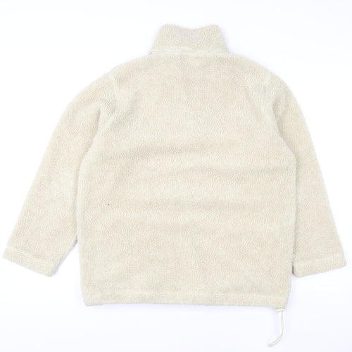 Joie de Vivre Womens Beige 1/2 Zip Fleece Pullover Sweatshirt Size S