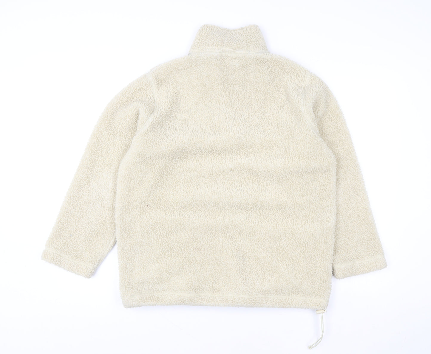 Joie de Vivre Womens Beige 1/2 Zip Fleece Pullover Sweatshirt Size S