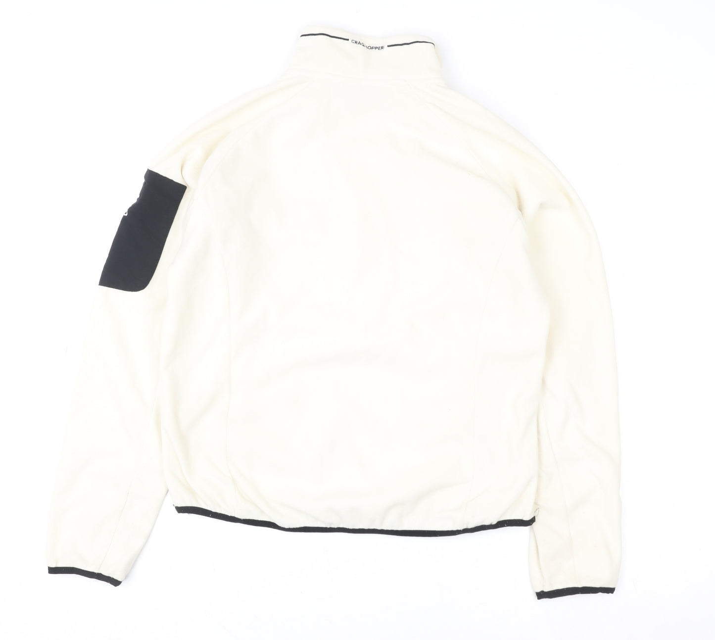 Craghoppers Women Ivory Fleece Pullover Sweatshirt UK 12 1/2 Zip Outdoor