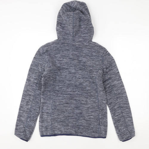 Peter Storm Womens Blue Pullover Hoodie Size 8 Fleece Lined Outdoor Top