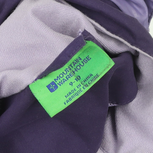Mountain Warehouse Teens Purple Waterproof Hooded Rain Jacket Size 8