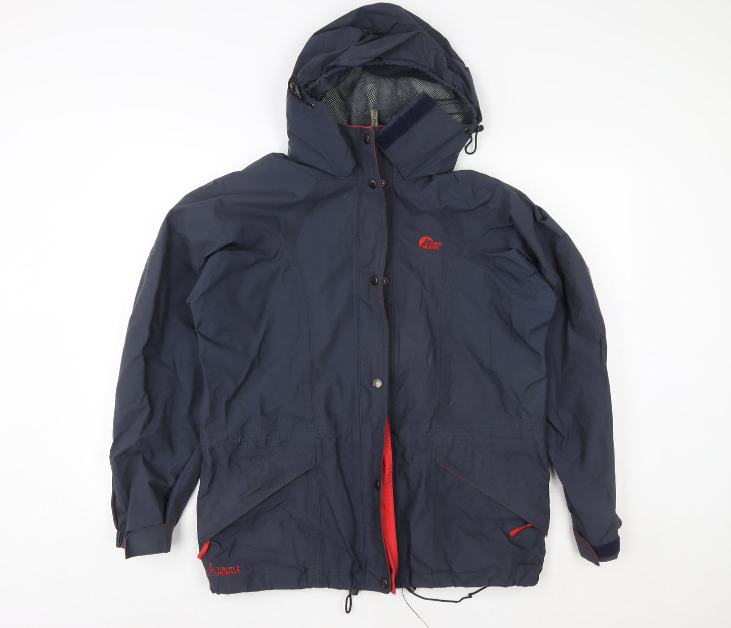 Lowe Alpine Womens Blue Waterproof Hooded Rain Jacket Medium