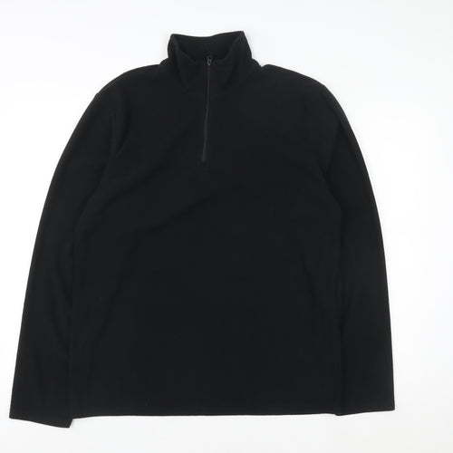 Craghoppers Mens Black M Fleece 1/4 Zip Pullover Sweatshirt