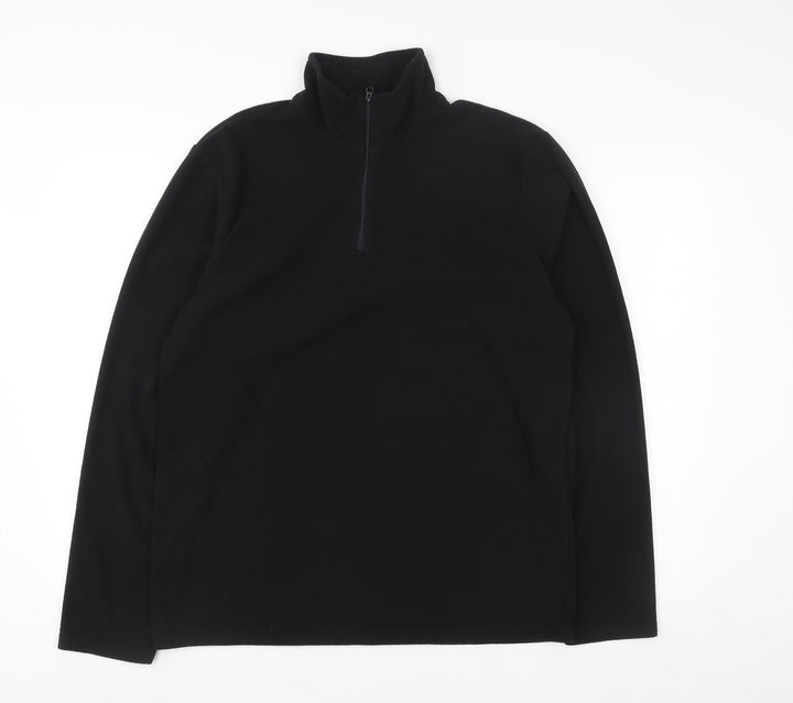 Craghoppers Mens Black M Fleece 1/4 Zip Pullover Sweatshirt