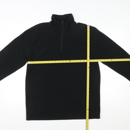 Craghoppers Mens Black M Fleece 1/4 Zip Pullover Sweatshirt