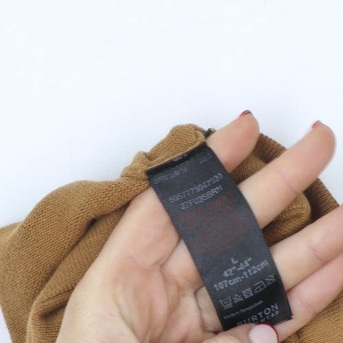 Burton Menswear Brown Crew Neck Cotton Knit Men's L T-Shirt