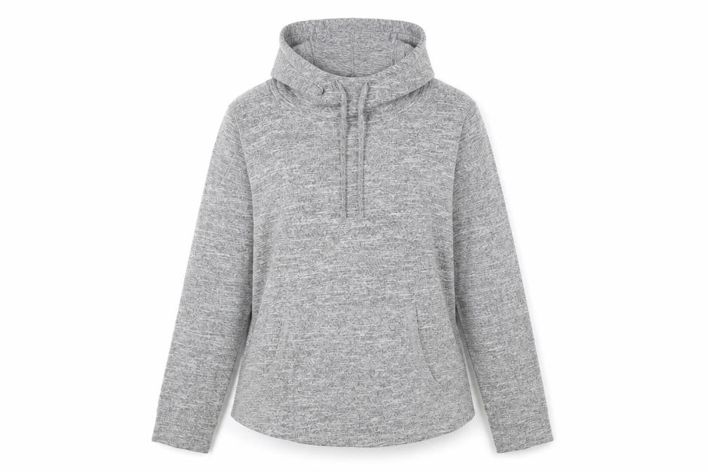 Front view of Lennard for Dunnes Stores women’s grey large pullover hoodie