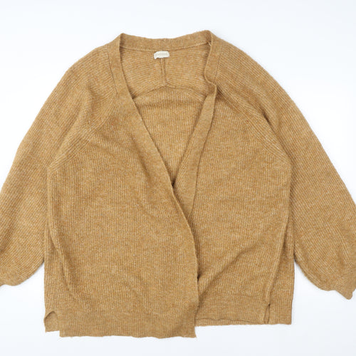 Monsoon Women’s Brown Knit Coatigan XL Relaxed Fit Open Front