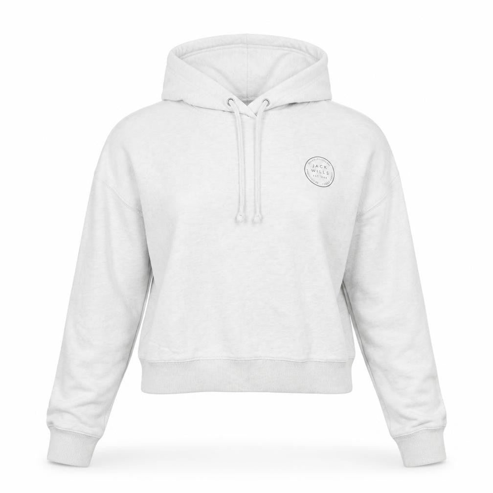 Jack Wills Women’s Grey Pullover Hoodie Size 10 Logo Print Casual