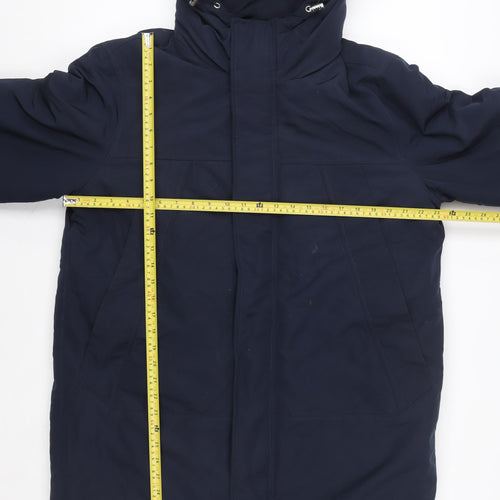 Primark Women's Blue Hooded Parka Jacket M Thermal Shower Resistant