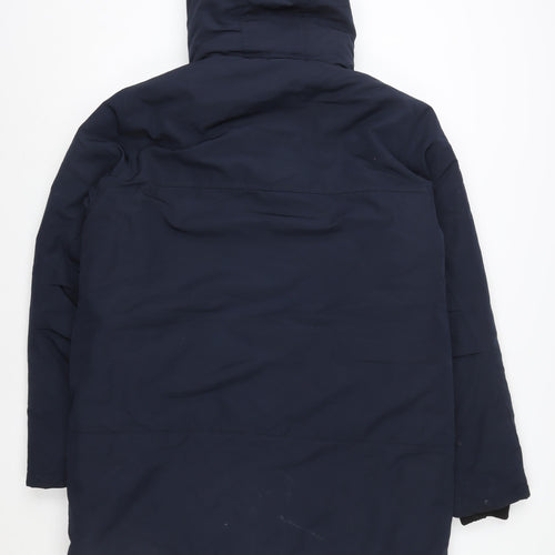 Primark Women's Blue Hooded Parka Jacket M Thermal Shower Resistant