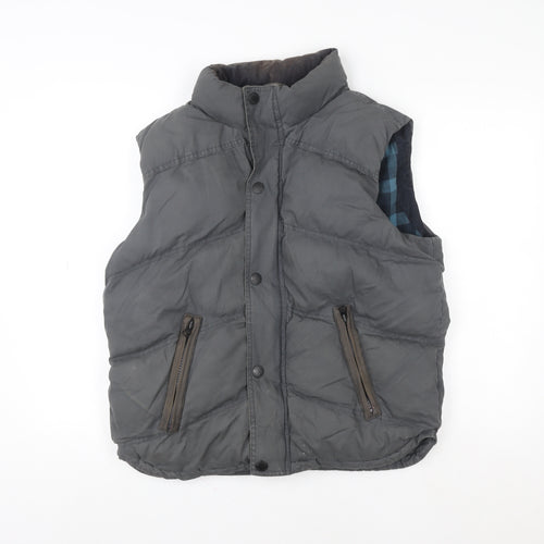 White Stuff Men's Grey Cotton Padded Bodywarmer Gilet Waistcoat S