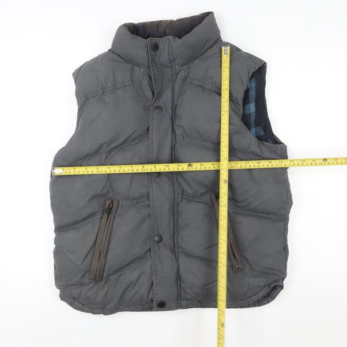 White Stuff Men's Grey Cotton Padded Bodywarmer Gilet Waistcoat S