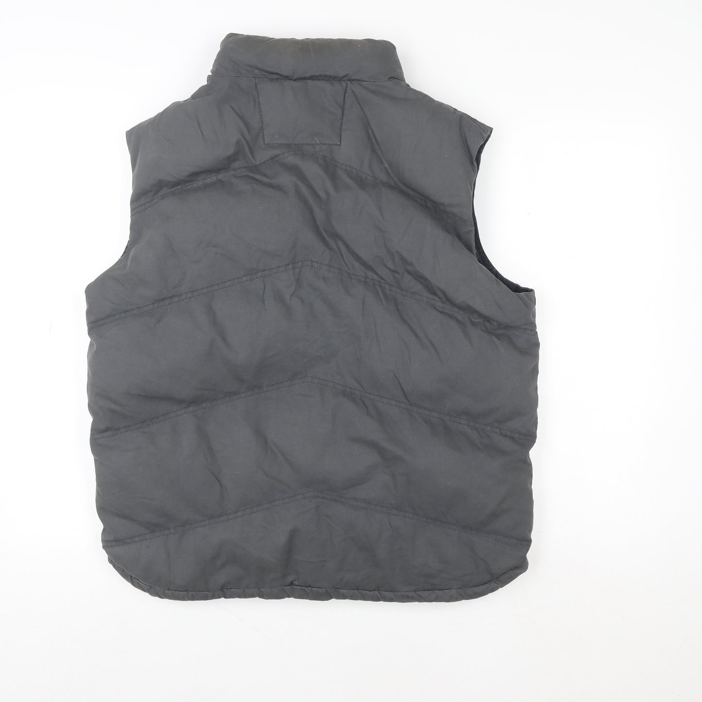 White Stuff Men's Grey Cotton Padded Bodywarmer Gilet Waistcoat S