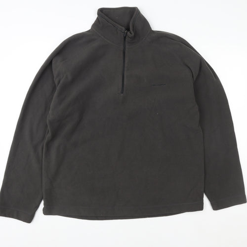 Craghoppers Women Black 1/4 Zip Fleece Sweatshirt Size L Polyester