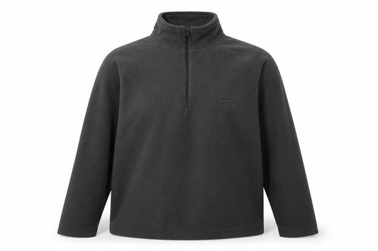 Front view of Craghoppers Women Black 1/4 Zip Fleece Sweatshirt, size L, Polyester