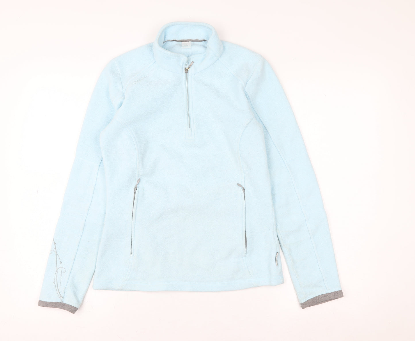Decathlon Creations Women's Blue XS 1/2 Zip Fleece Pullover Sweatshirt