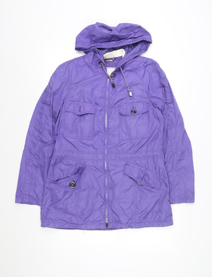 Steilmann Women's Purple Hooded Anorak Jacket Size S Polyester Blend