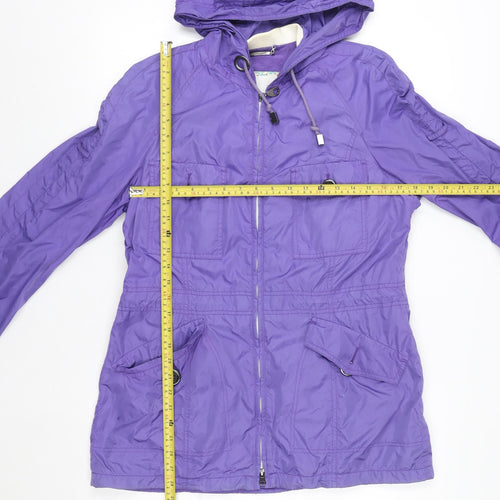 Steilmann Women's Purple Hooded Anorak Jacket Size S Polyester Blend