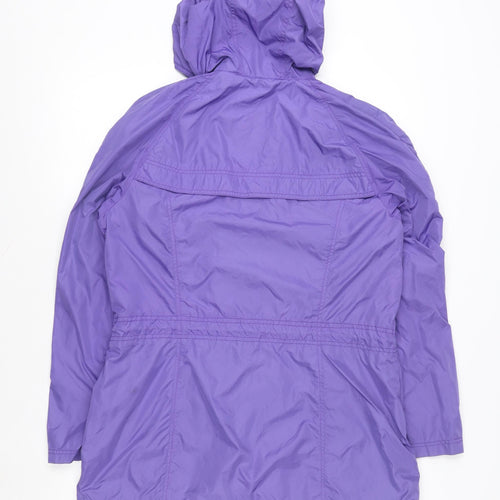 Steilmann Women's Purple Hooded Anorak Jacket Size S Polyester Blend