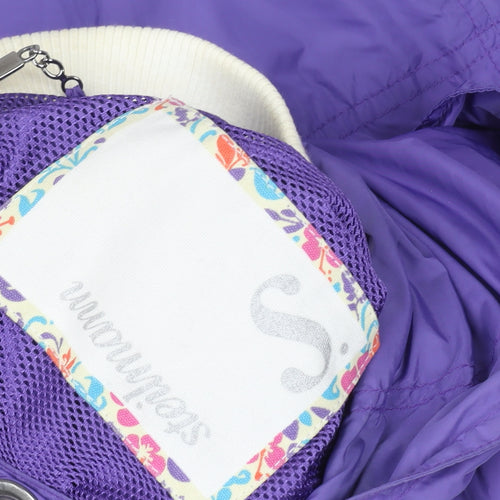 Steilmann Women's Purple Hooded Anorak Jacket Size S Polyester Blend