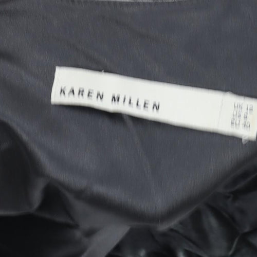 Karen Millen Women's Multicoloured Silk Bodycon Dress Size 10