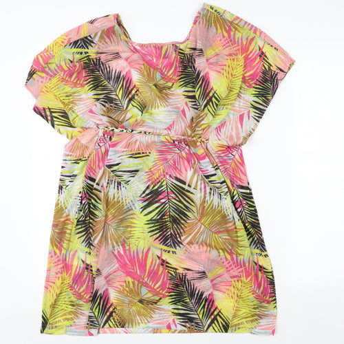 H&M Women's Multicoloured Tropical Tunic Blouse XS