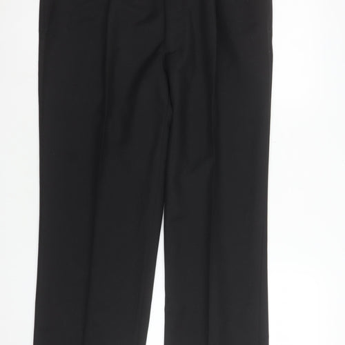Marks and Spencer Men’s Black 34W 31L Pleated Dress Pants Trousers