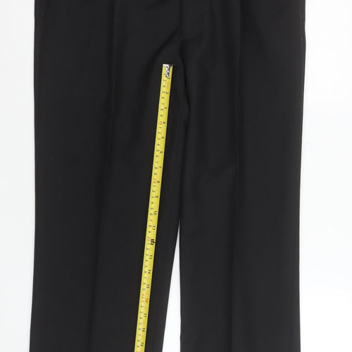 Marks and Spencer Men’s Black 34W 31L Pleated Dress Pants Trousers