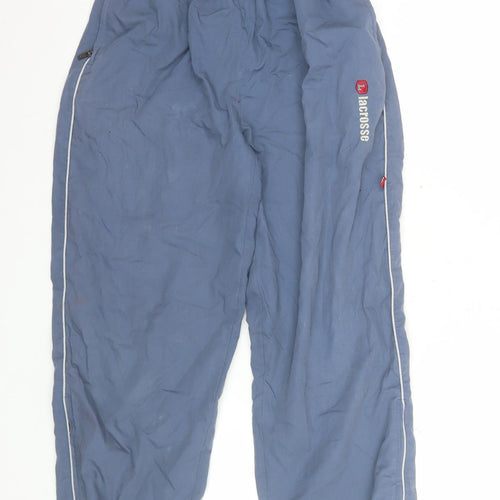 Lacrosse Boys Blue Jogger Style Trousers 8 Years Elastic Waist Zip Pockets