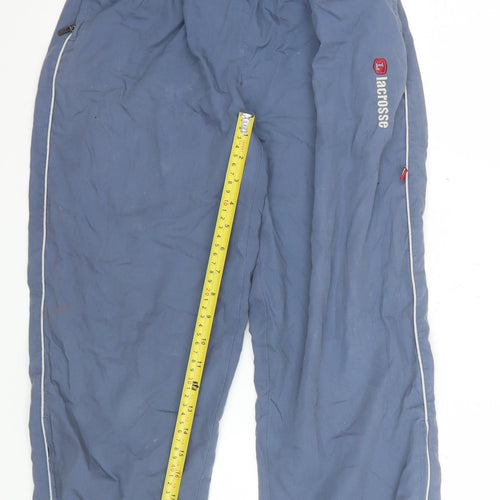 Lacrosse Boys Blue Jogger Style Trousers 8 Years Elastic Waist Zip Pockets