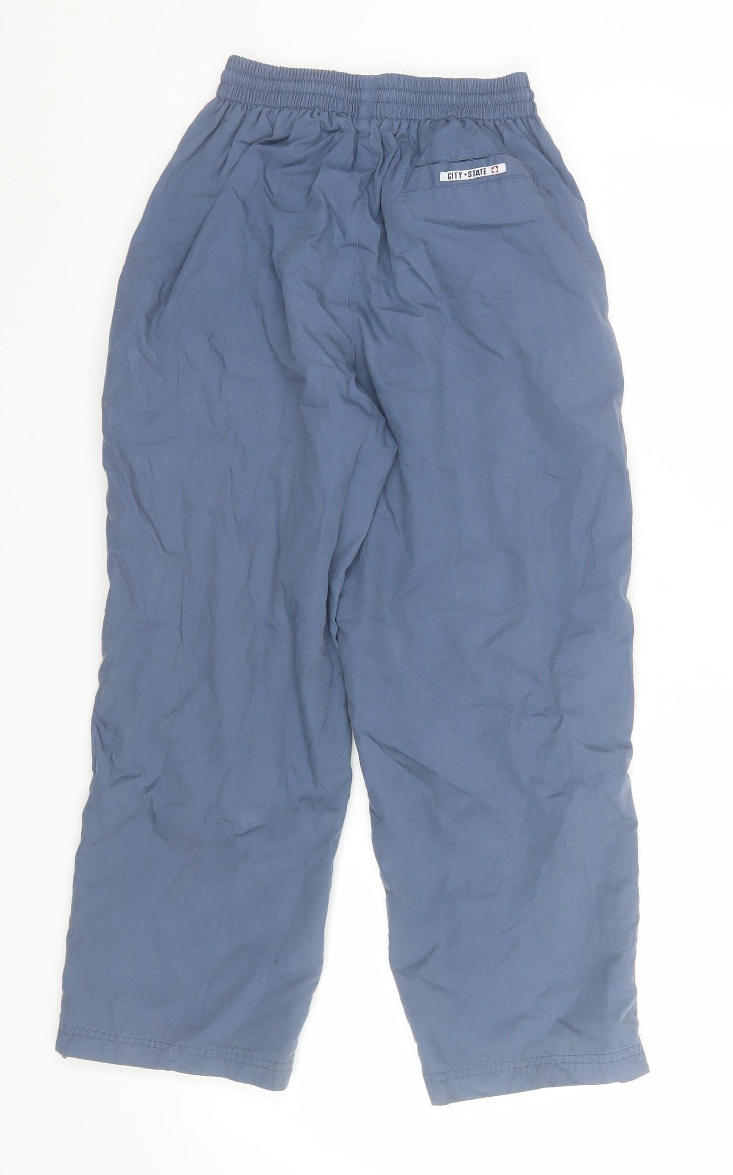 Lacrosse Boys Blue Jogger Style Trousers 8 Years Elastic Waist Zip Pockets