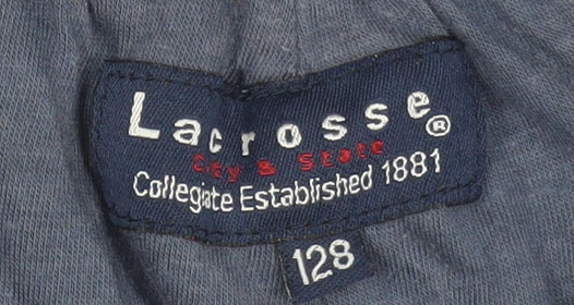 Lacrosse Boys Blue Jogger Style Trousers 8 Years Elastic Waist Zip Pockets