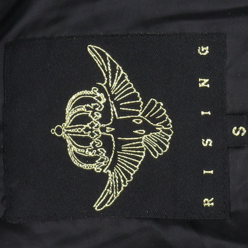 Rising Womens Black S Puffer Jacket Hooded Quilted Winter Coat