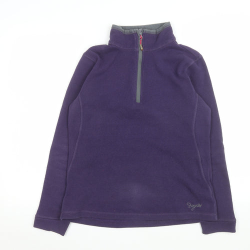 TOG24 Women Purple 1/2 Zip Fleece Pullover Size 12-14